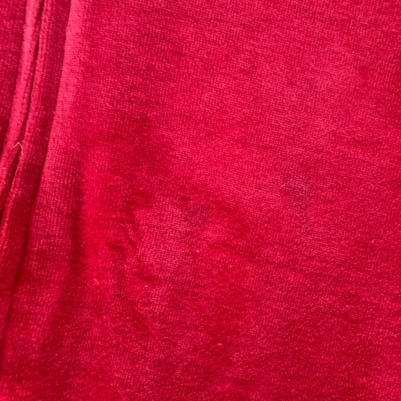 Y2k red velour zip up hoodie - Picture 6 of 7